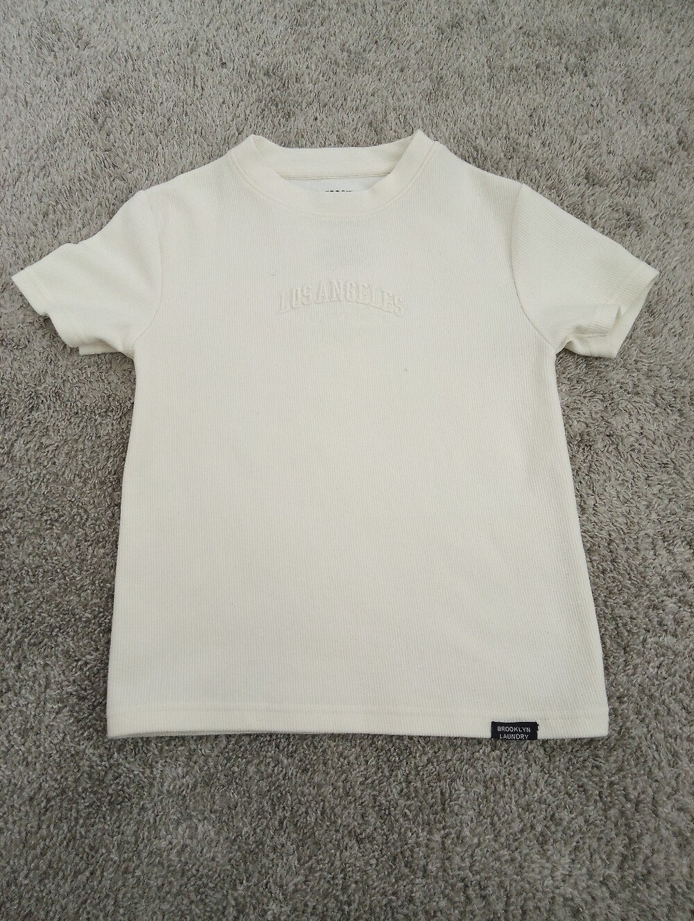 Toddler Boy'Los Angeles' Short Sleeve Tee in Cream - Size 5T